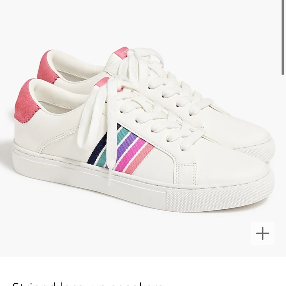 J. Crew Striped Lace-Up Sneakers Size 7.5